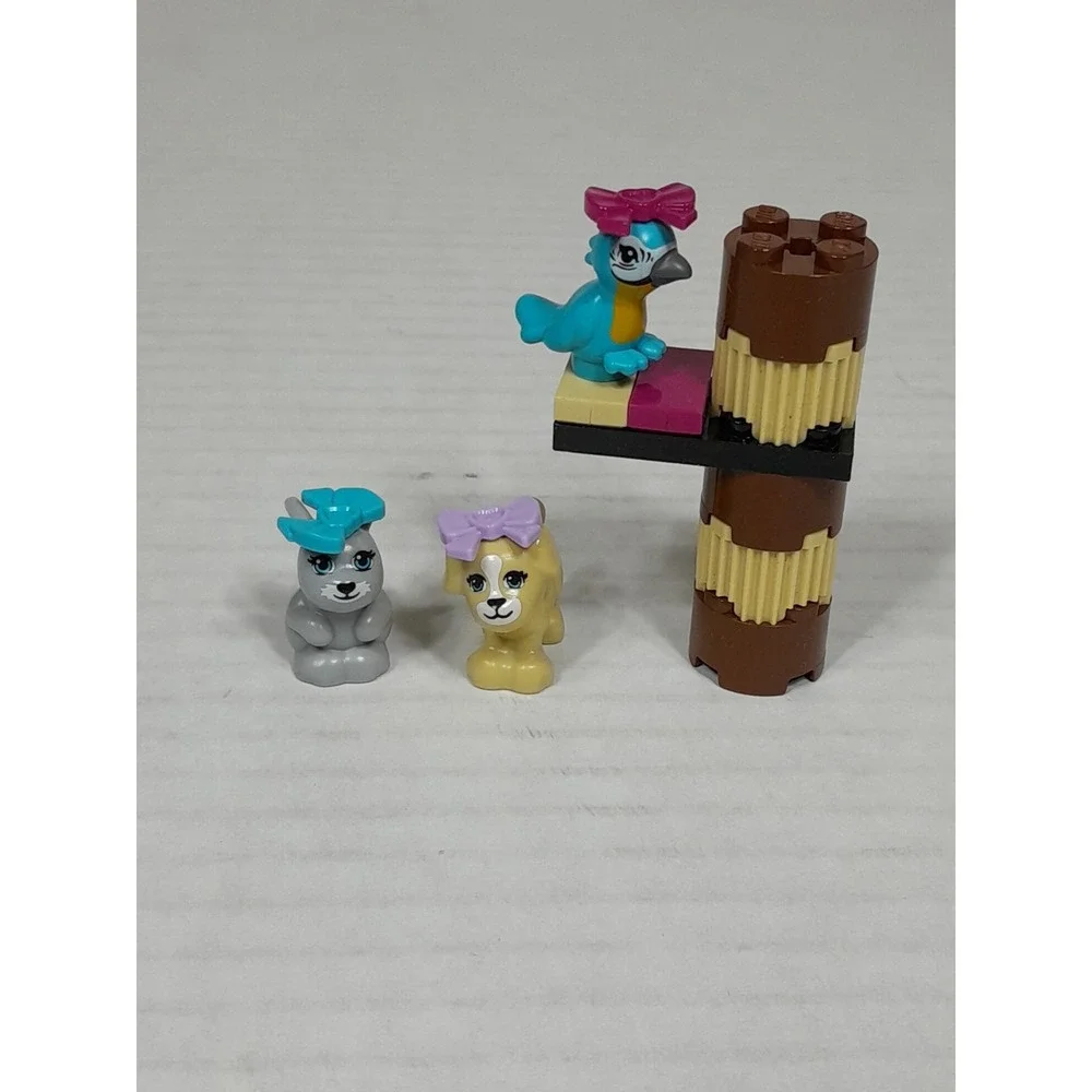 Lego Friends Animal Minifigure Lot 3 Pcs Bunny Puppy Dog Parrot Bird